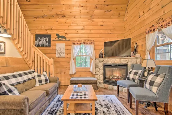 Photo 1 - Rustic Rothbury Cabin w/ Resort Amenity Access!