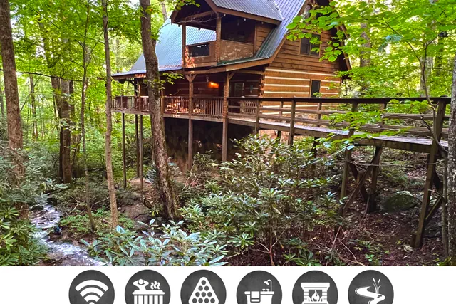 Photo 1 - Streamsong Secluded Creek View Cabin with Hot Tub and Pool Table