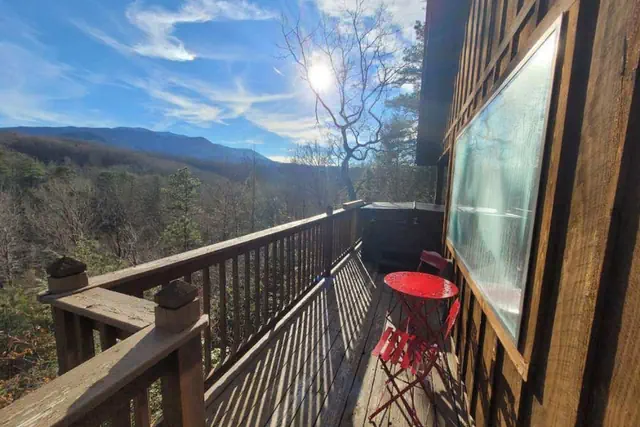 Photo 1 - Great View Location Studio Log Cabin Hot Tub
